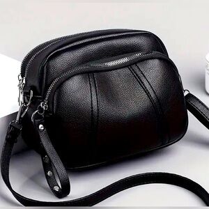 New - Retro Style - Amazing - Faux Leather Crossbody Bag with SO Many Pockets